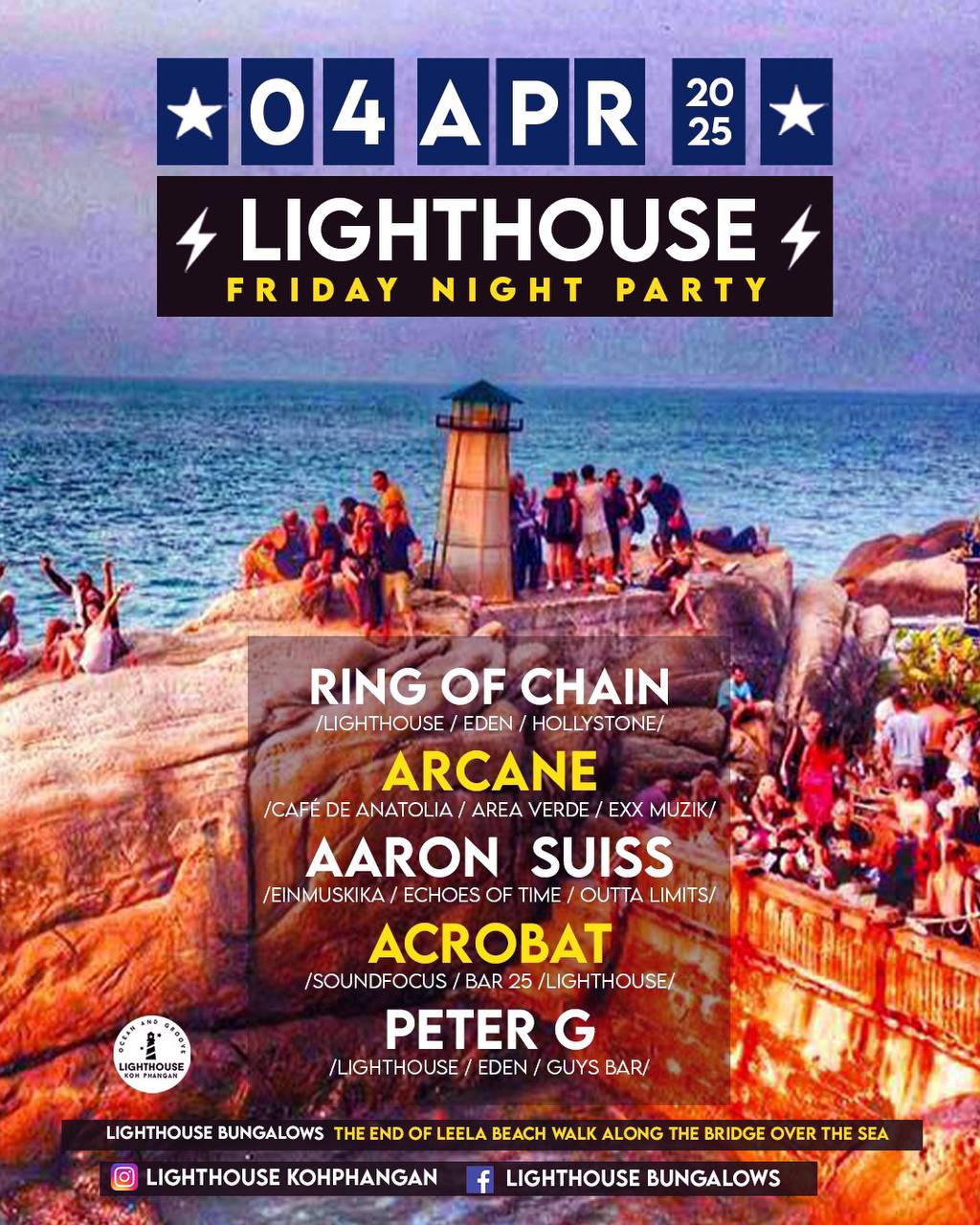 FRIDAY NIGHT LIGHTHOUSE PARTY 04 APRIL 2025 | phangan.events