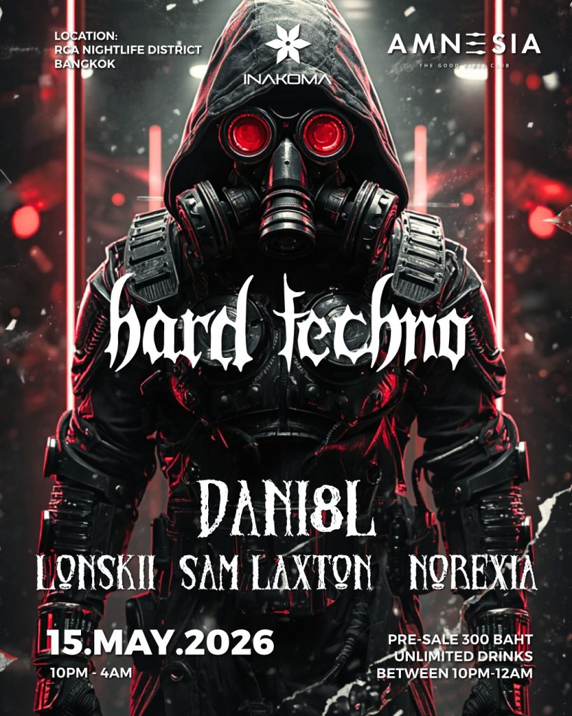 INAKOMA at Amnesia Bangkok with Hard Techno
