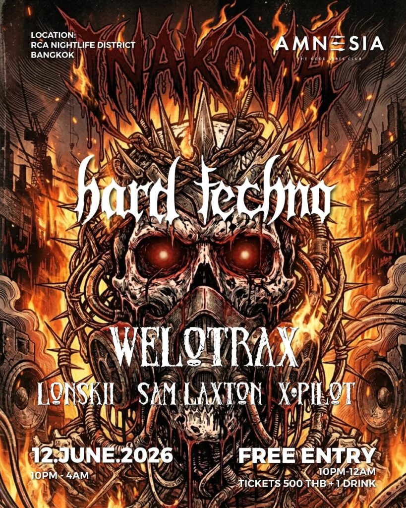 INAKOMA at Amnesia Bangkok with Hard Techno