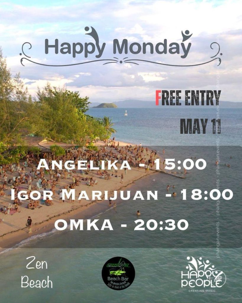 HAPPY MONDAY at GRASSHOPPER BEACH BAR