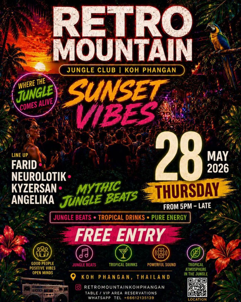 Sunset Vibes at Retro Mountain Jungle Club
