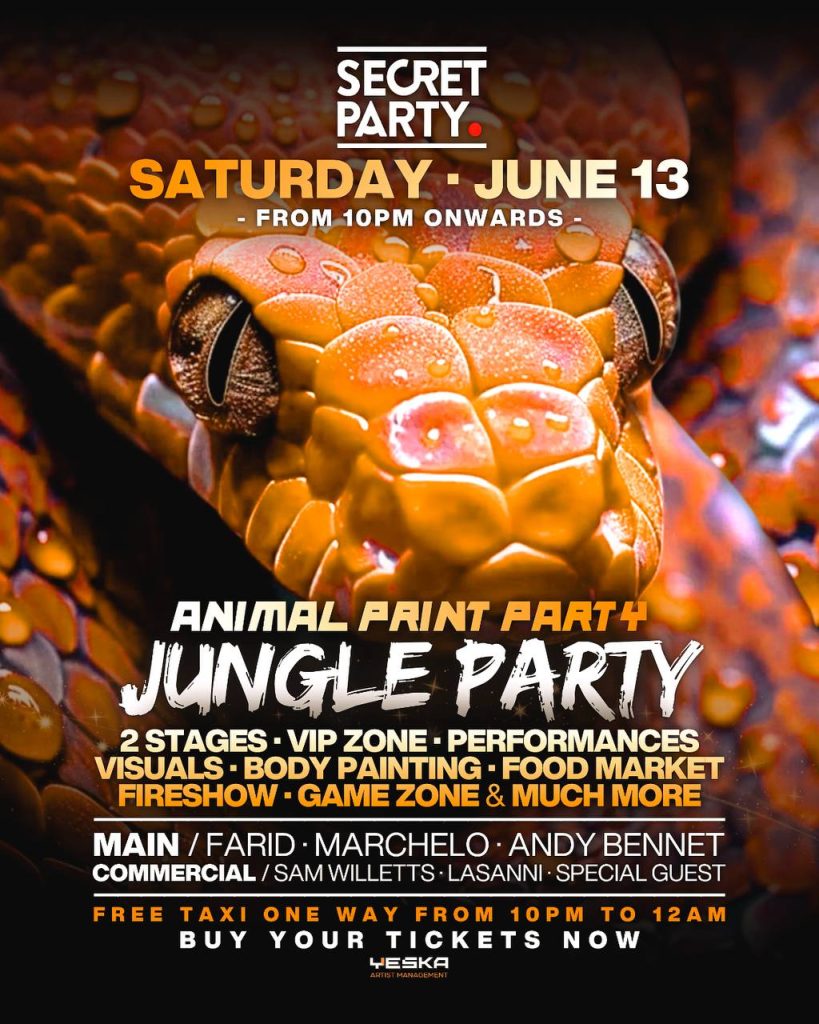 SECRET PARTY: ANIMAL PRINT JUNGLE PARTY