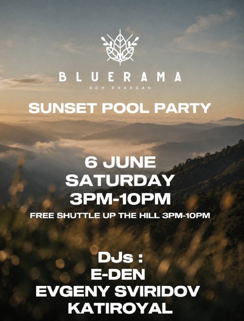 BLUERAMA SATURDAY SUNSET POOL PARTY 6 Jun