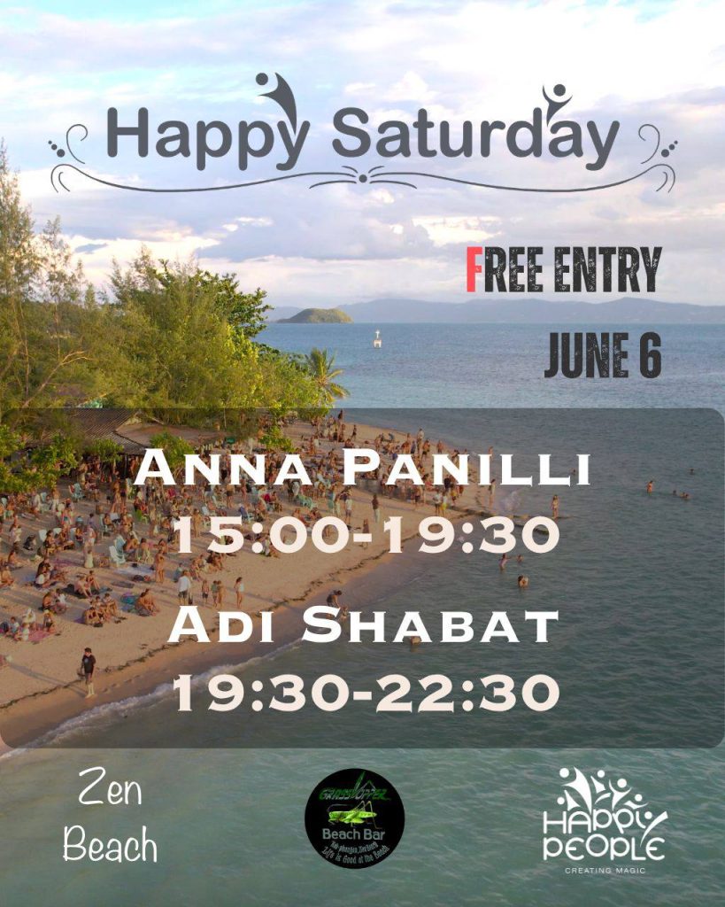 HAPPY SATURDAY at GRASSHOPPER BEACH BAR