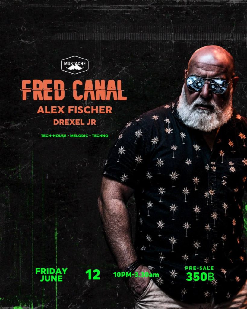 Fred Canal, Alex Fischer, and Drexel Jr at Mustache Bangkok
