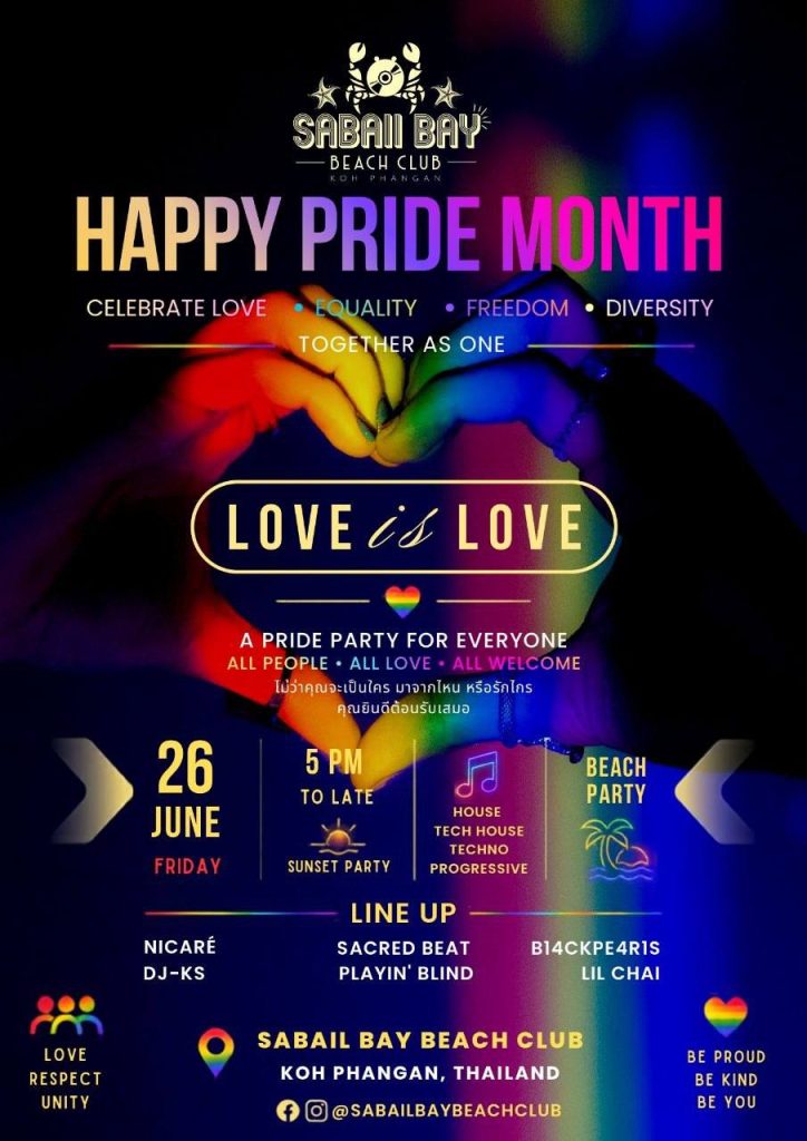 HAPPY PRIDE PARTY at SABAII BAY BEACH CLUB