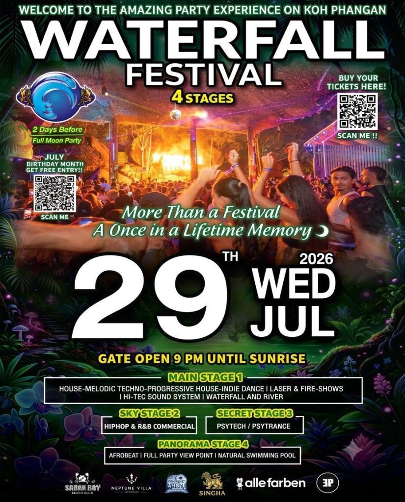 Waterfall Festival at Koh Phangan