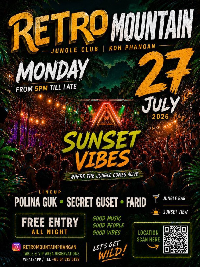 Sunset Vibes at Retro Mountain Jungle Club
