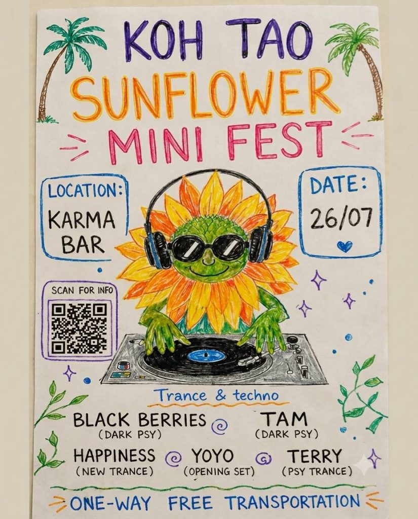 Koh Tao Sunflower Mini Fest