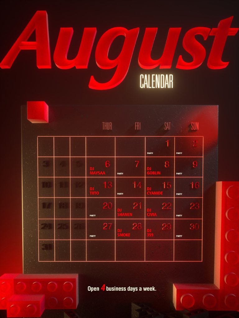 August Calendar: Party