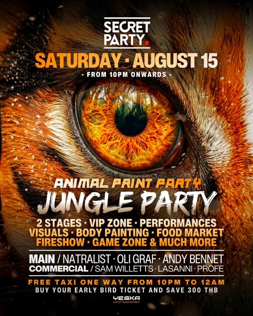 Secret Party Animal Print Party at Koh Tao