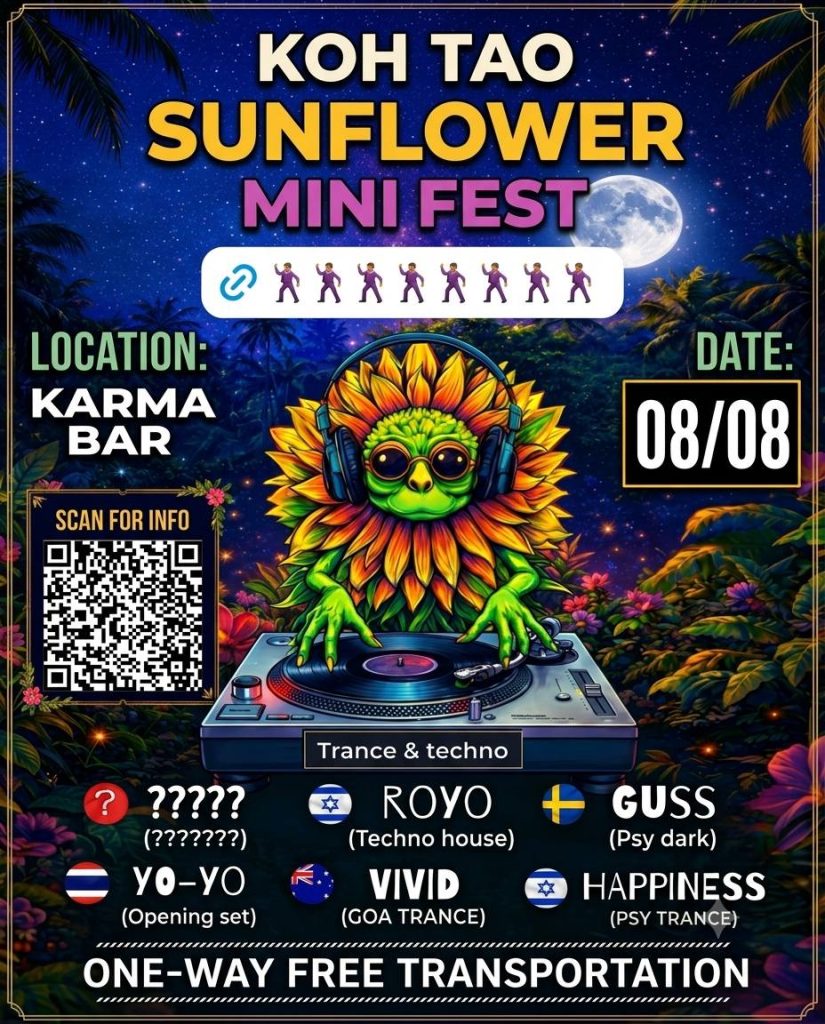 Koh Tao Sunflower Mini Fest