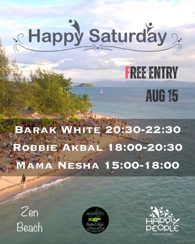 Happy Saturday at Grasshopper Beach Bar