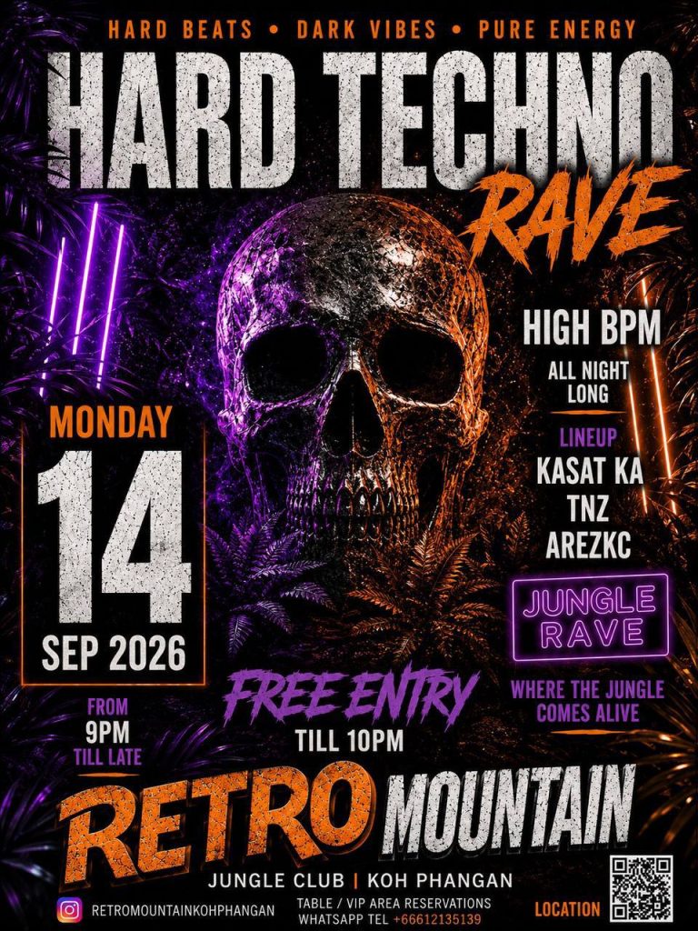 Hard Techno Rave at Retro Mountain Jungle Club