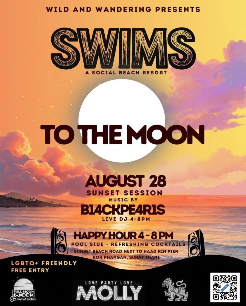 TO THE MOON SUNSET SESSION at SWIMS – A Social Beach Resort
