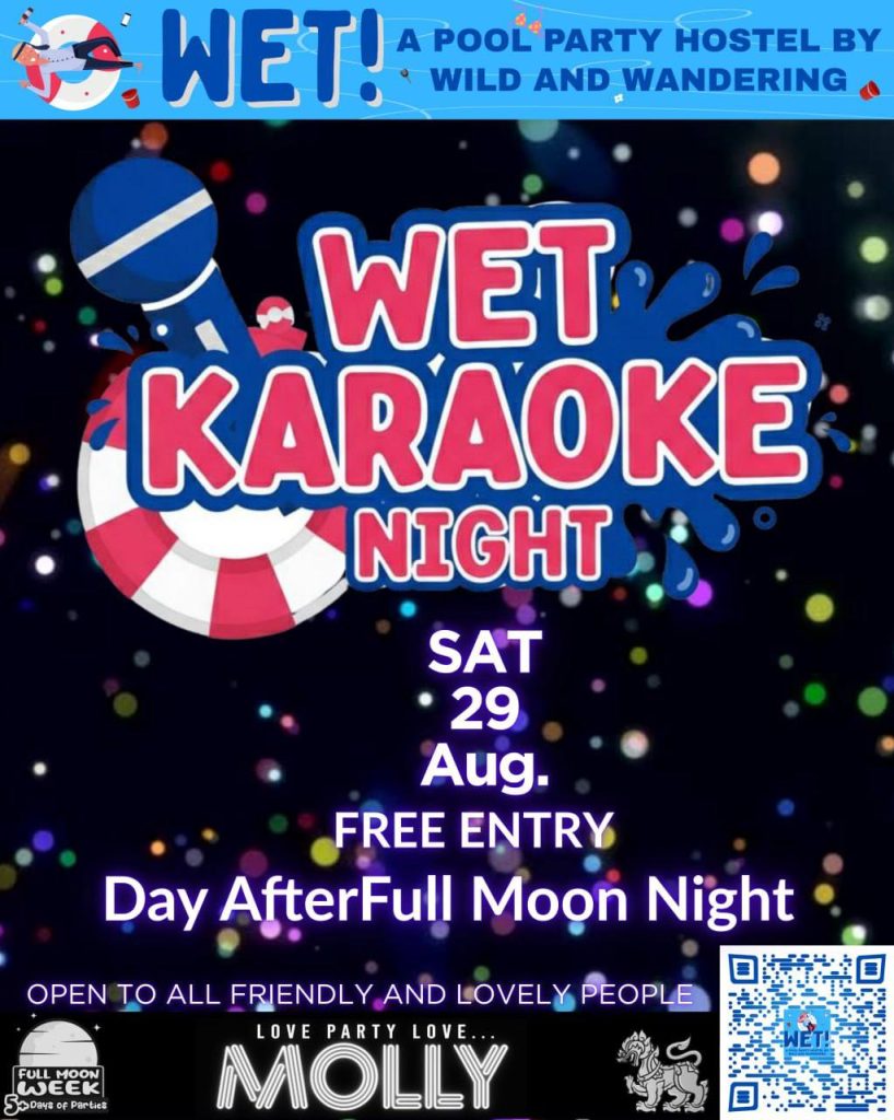 WET KARAOKE NIGHT at WET! A Pool Party Hostel by Wild and Wandering