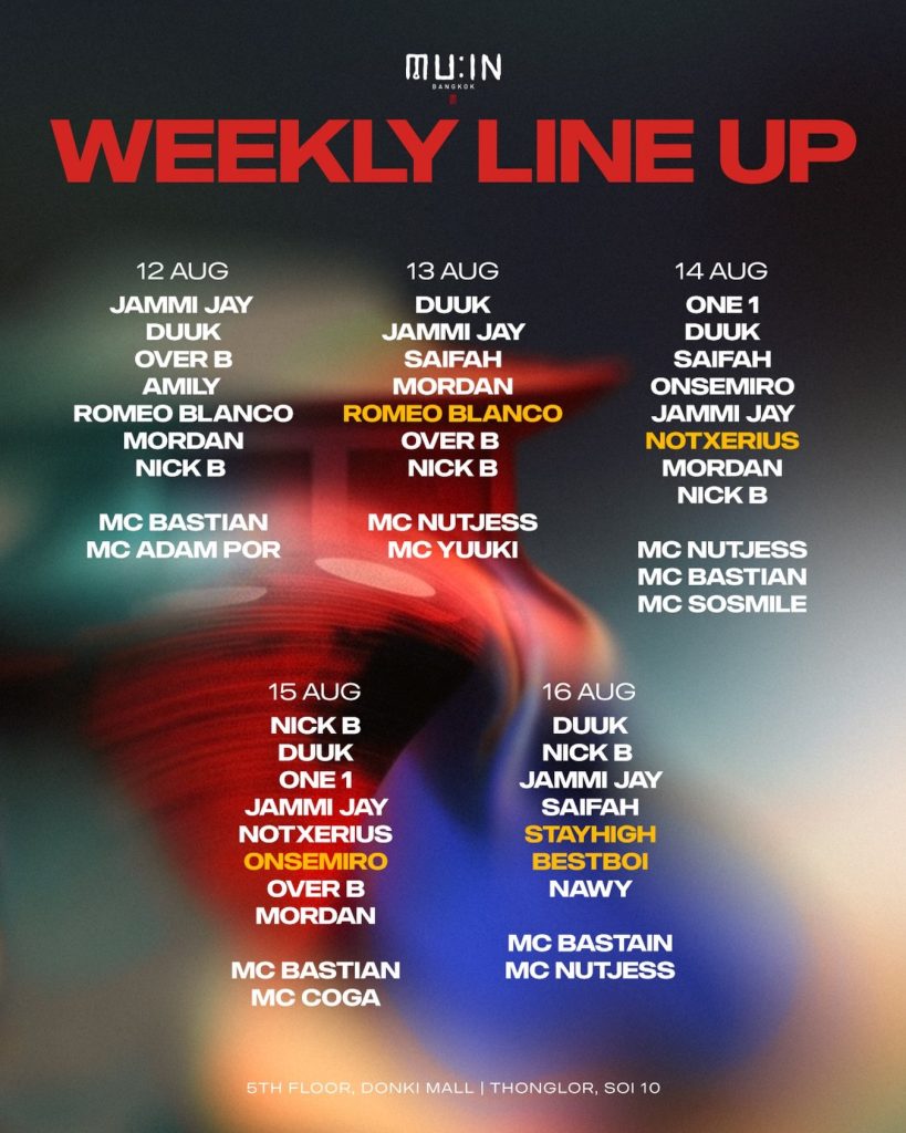 DUUK, NICK B, JAMMI JAY, SAIFAH, STAYHIGH, BESTBOI, NAWY, MC BASTAIN, MC NUTJESS