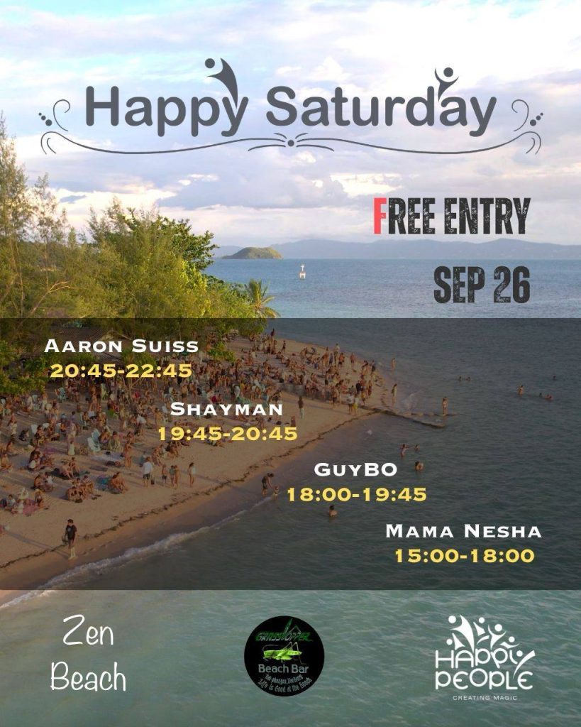 HAPPY SATURDAY at Zen Beach